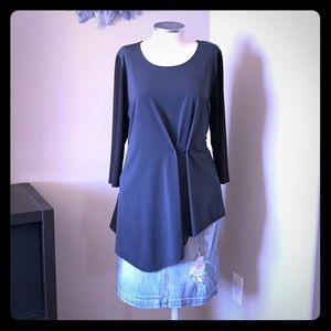Color block front pleat top